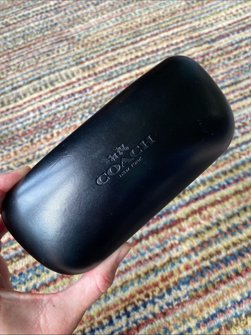 Coach Black Leather Hard Sunglasses Case